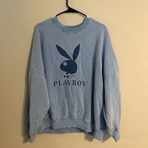 PLAYBOY Medium baby blue sweatshirt/crewneck! Cozy soft Casual Sweatshirt!!